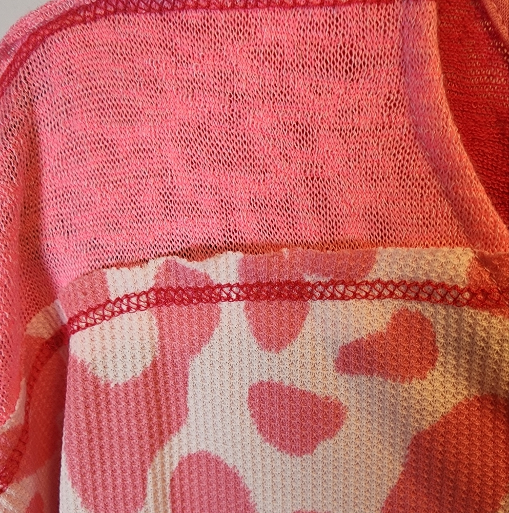 BiBi Pink and White Graphic Cuffed Sleeve Tee - Picture 4 of 7